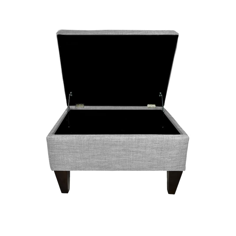 MJL Furniture Madison Squared Fabric Upholstered Welted Ottoman