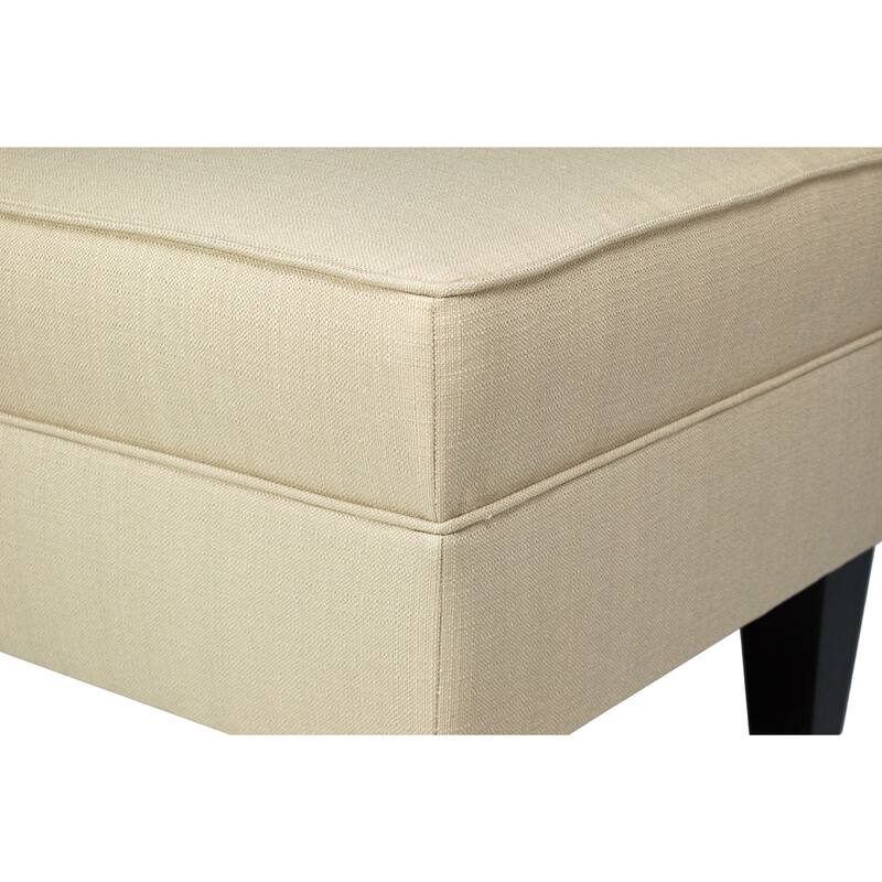 MJL Furniture Madison Squared Fabric Upholstered Welted Ottoman