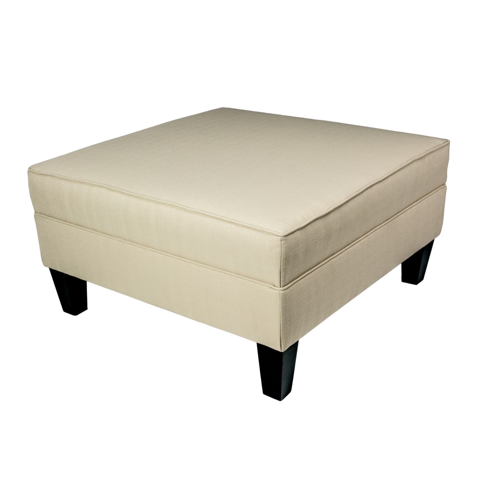 MJL Furniture Madison Squared Upholstered Welted Oversized Ottoman