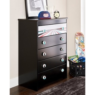 Powell Kickflip Nightstand in Black 