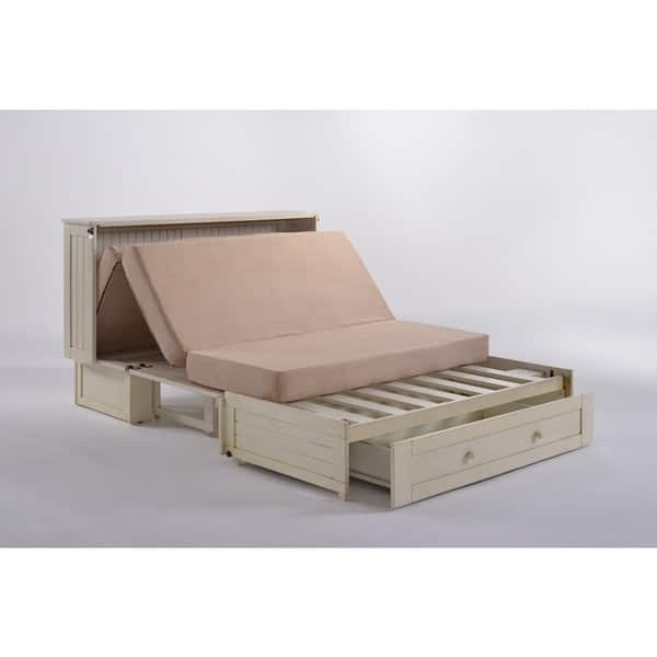 Shop Daisy Cream Finish Murphy Cabinet Bed With Queen Size Memory