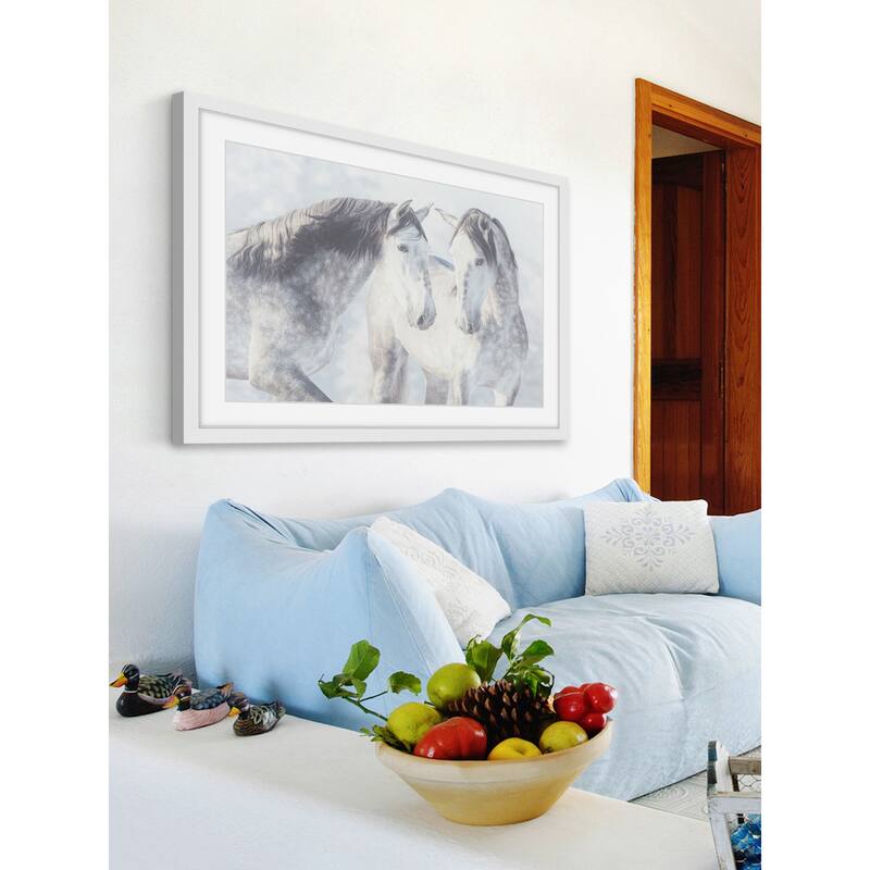 Marmont Hill - 'Twins with Spots' Framed Painting Print - Multi-Color
