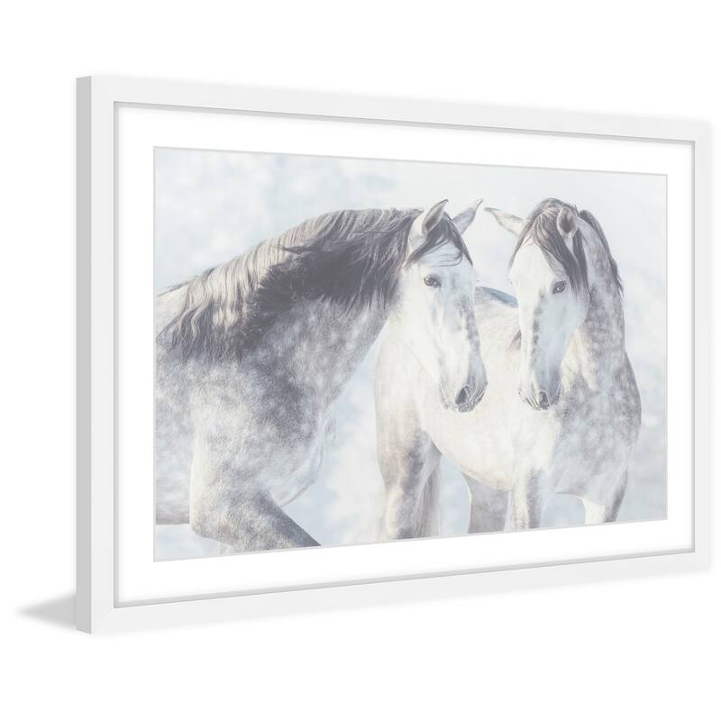 Marmont Hill - 'Twins with Spots' Framed Painting Print - Multi-Color