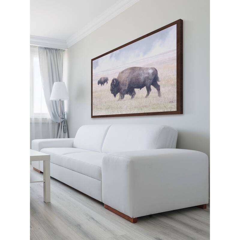 Marmont Hill - 'Scattered Herd' Framed Painting Print - Multi-Color