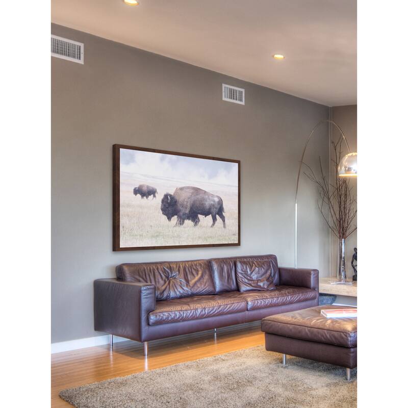 Marmont Hill - 'Scattered Herd' Framed Painting Print - Multi-Color
