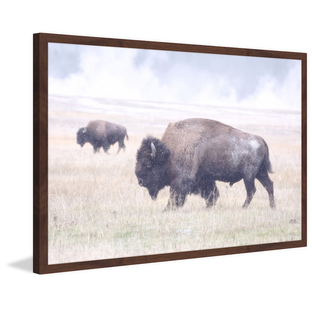 Marmont Hill - 'Scattered Herd' Framed Painting Print - Multi-Color