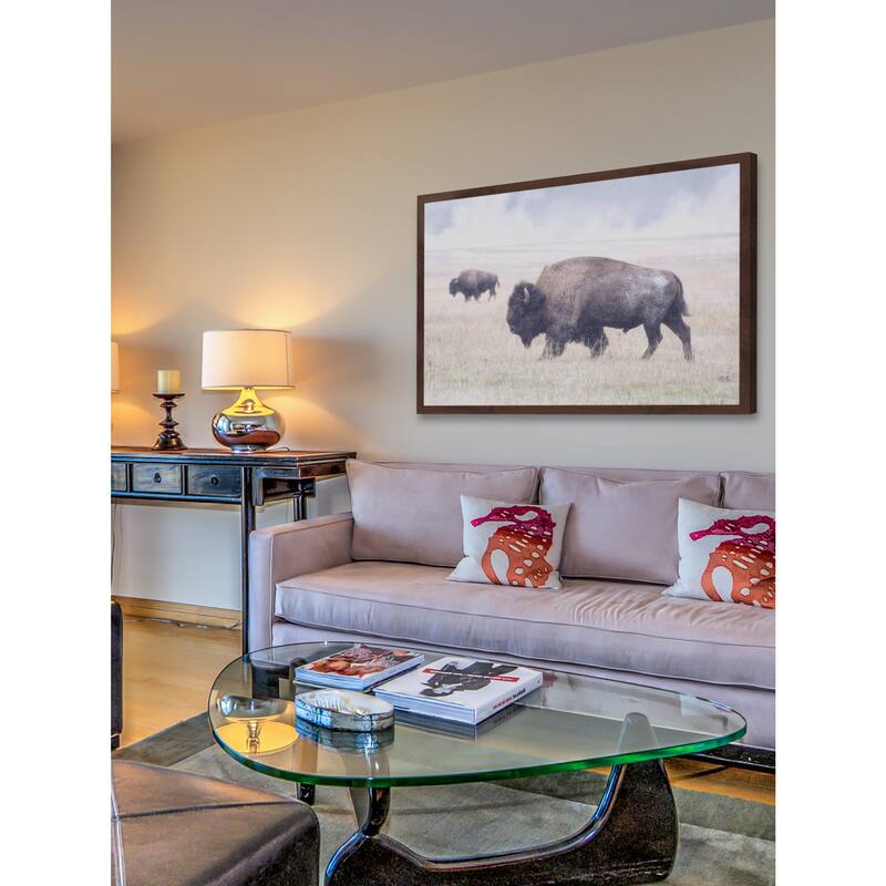 Marmont Hill - 'Scattered Herd' Framed Painting Print - Multi-Color