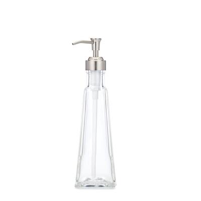 RAIL19 Small Tower Glass Soap Dispenser w/ Cottage Pump