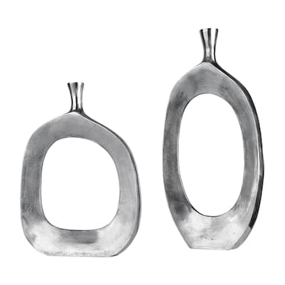 Uttermost Cierra Aluminum Vases (Set of 2)