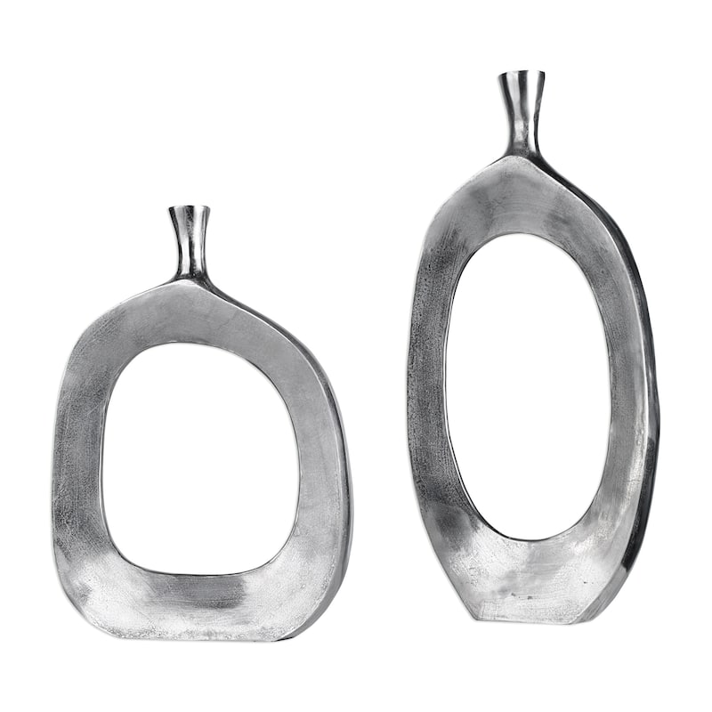 Uttermost Cierra Aluminum Vases (Set of 2)