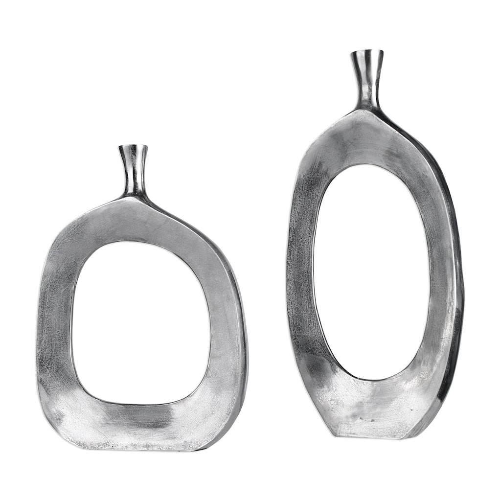 Uttermost Cierra Aluminum Vases (Set of 2)