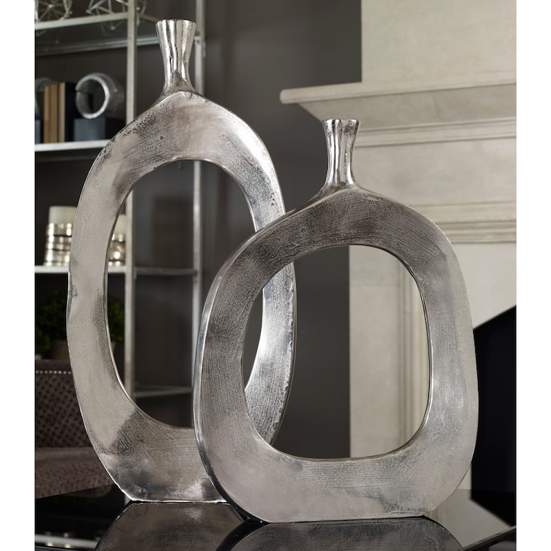 Uttermost Cierra Aluminum Vases (Set of 2)