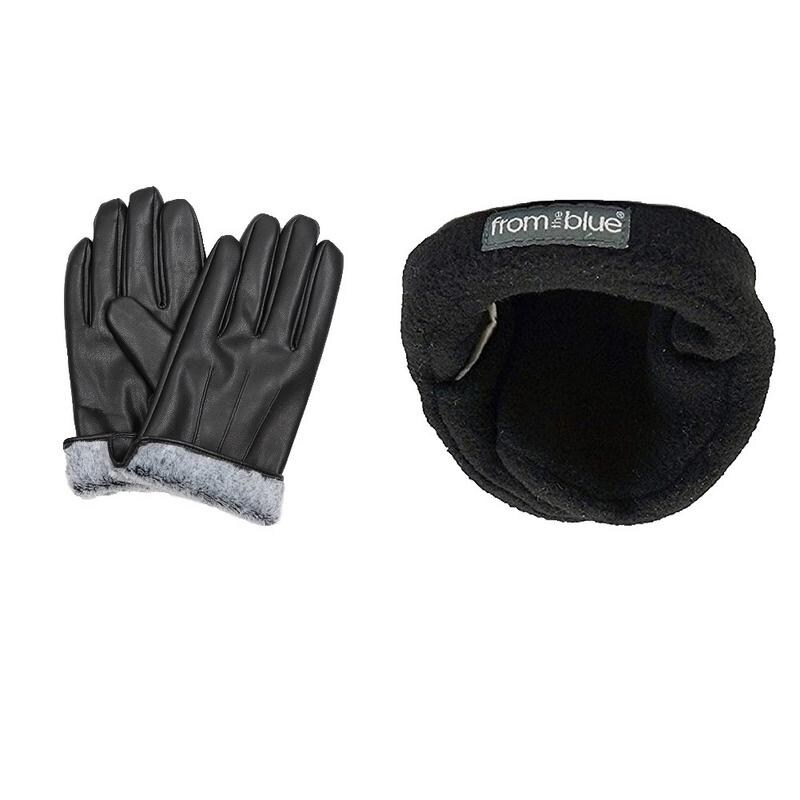 Epoch Men/'s Leather Thinsulate Lined Gloves Black X-Large