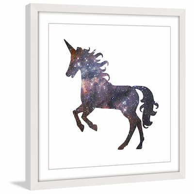 Marmont Hill - Handmade Space Unicorn 2 Framed Print