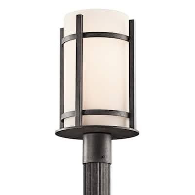 Kichler Lighting Camden Collection 1-light Anvil Iron Outdoor Post Mount