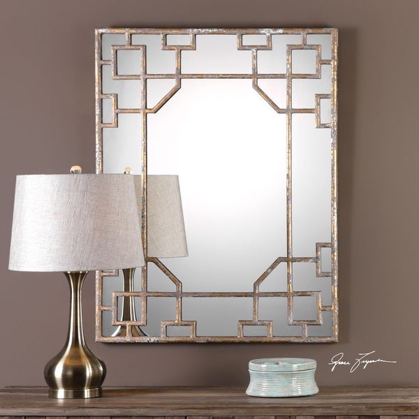 Uttermost Genji Antique Mirror - Antique Black - 27.75x36x1
