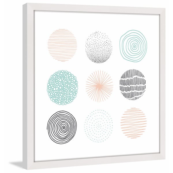 Marmont Hill - Handmade Circles in Patterns Framed Print. Opens flyout.