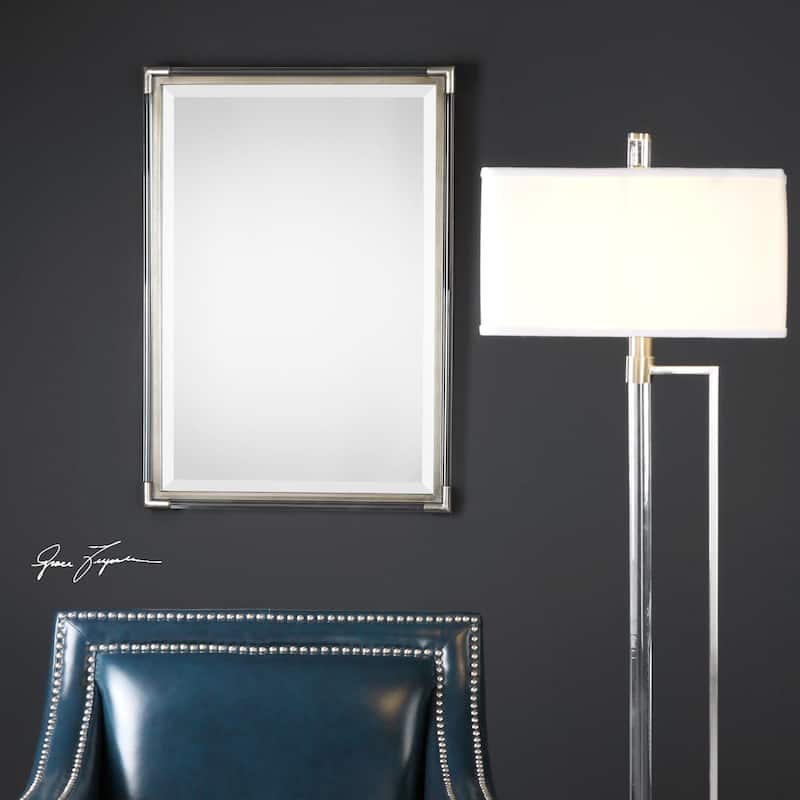 Uttermost Mackai Metallic Silver Mirror - 22.875x32.75x1.375