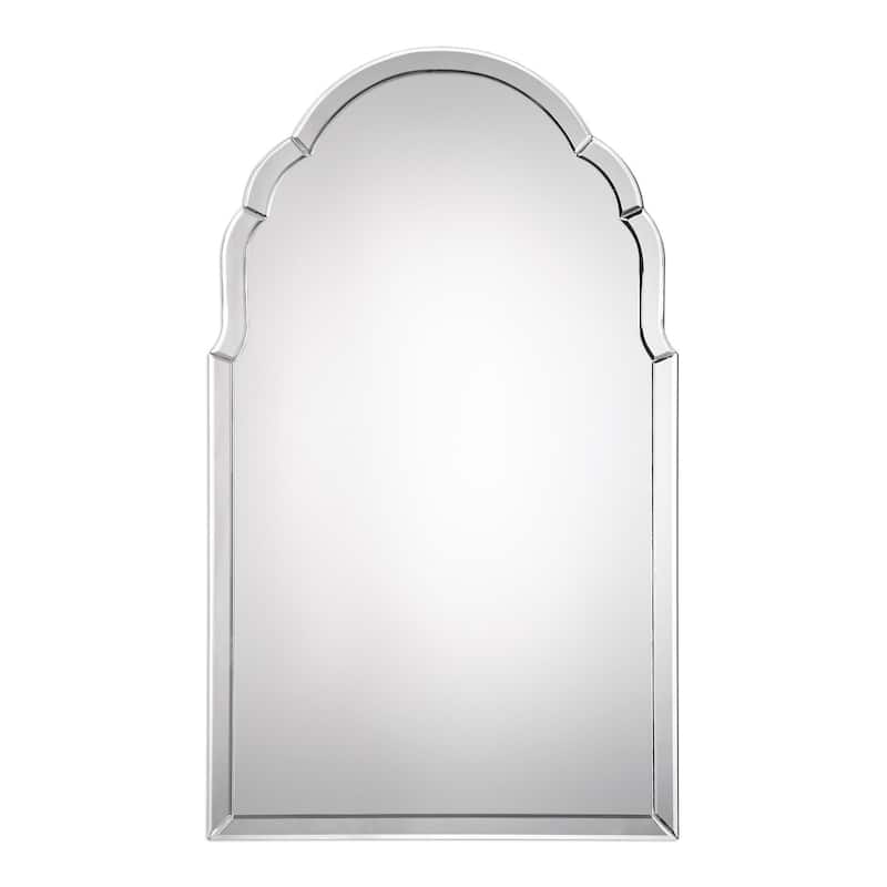 Uttermost Brayden Frameless Arched Mirror - Black - 24x40x0.75