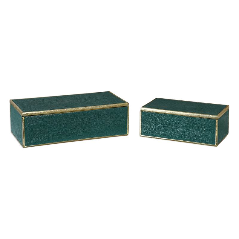 Uttermost Karis Emerald Green Boxes (Set of 2)