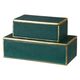 preview thumbnail 2 of 2, Uttermost Karis Emerald Green Boxes (Set of 2)