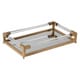 preview thumbnail 3 of 2, Uttermost Balkan Glam Antique Gold Leaf Mirrored Tray