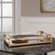 preview thumbnail 1 of 2, Uttermost Balkan Glam Antique Gold Leaf Mirrored Tray