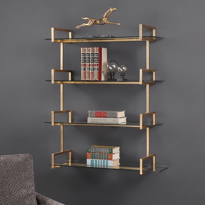 Uttermost Auley Gold Wall Shelf