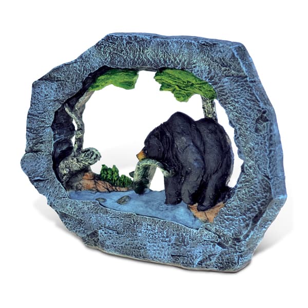 Shop Puzzled The Wild Green Stone Black Bear Decor Sculpture