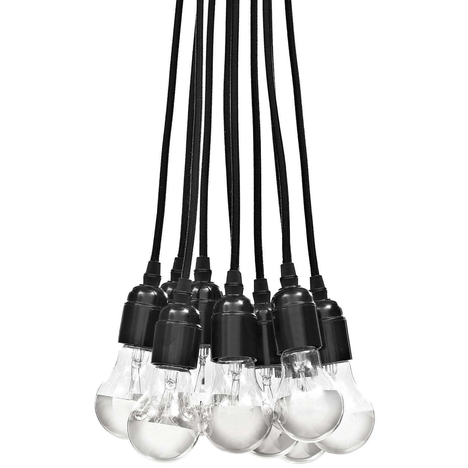 Saber Contemporary Matte Black 10-Light Chandelier (Black) - Chandeliers For Bedrooms by Overstock.com