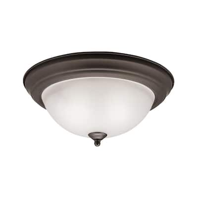 Kichler Lighting Transitional 2-light Olde Bronze Flush Mount