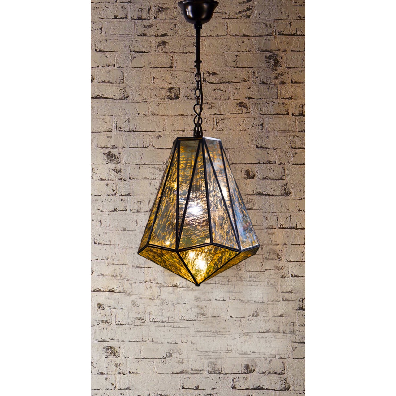 Cleveland Mercury Glass Antique Bronze Single-Light Chandelier (CLEVELAND MERCURY GLASS HANGING LAMP) - Chandeliers For Bedrooms by Overstock.com