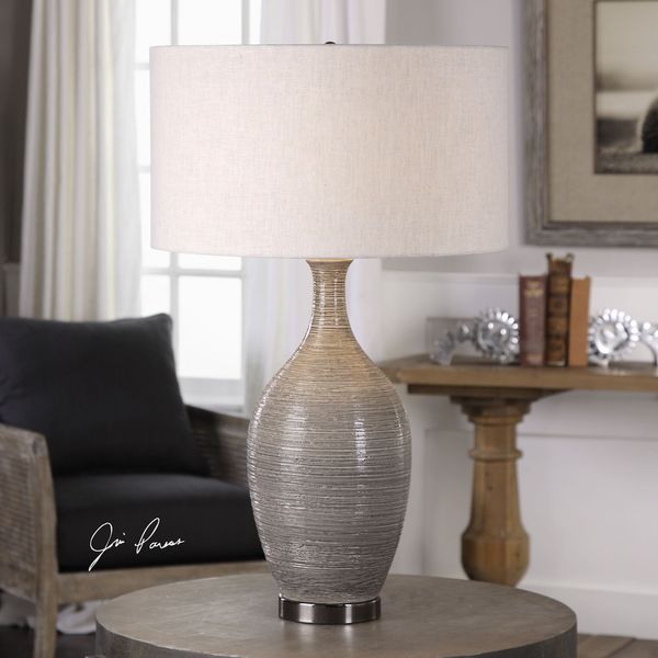 Uttermost Dinah Grey Textured Table Lamp