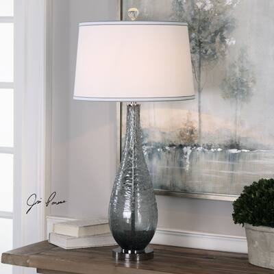 Uttermost Serano Gray Glass Table Lamp