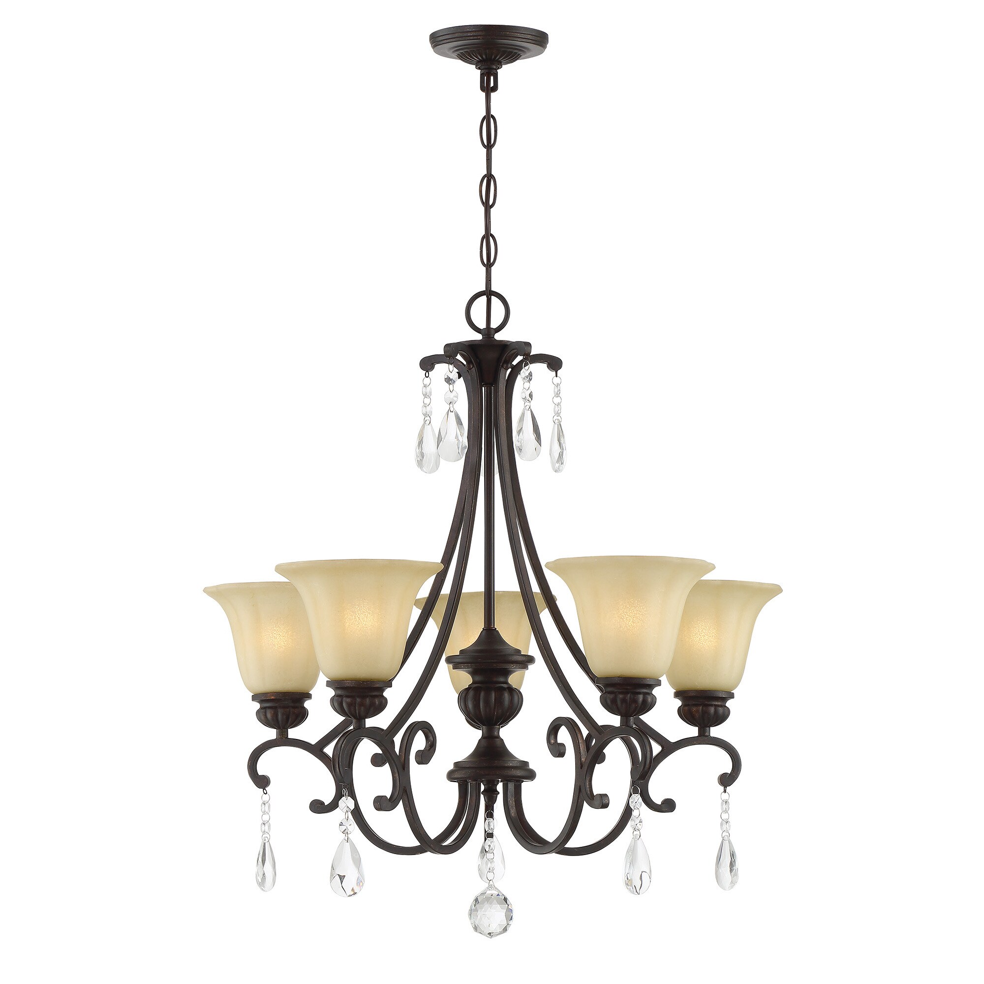 Lite Source 5-Light Romaine Chandelier (Dark Bronze) - Chandeliers For Bedrooms by Overstock.com