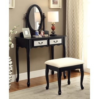 Furniture of America Savanna 2-piece Classic Vanity Table and Stool Set