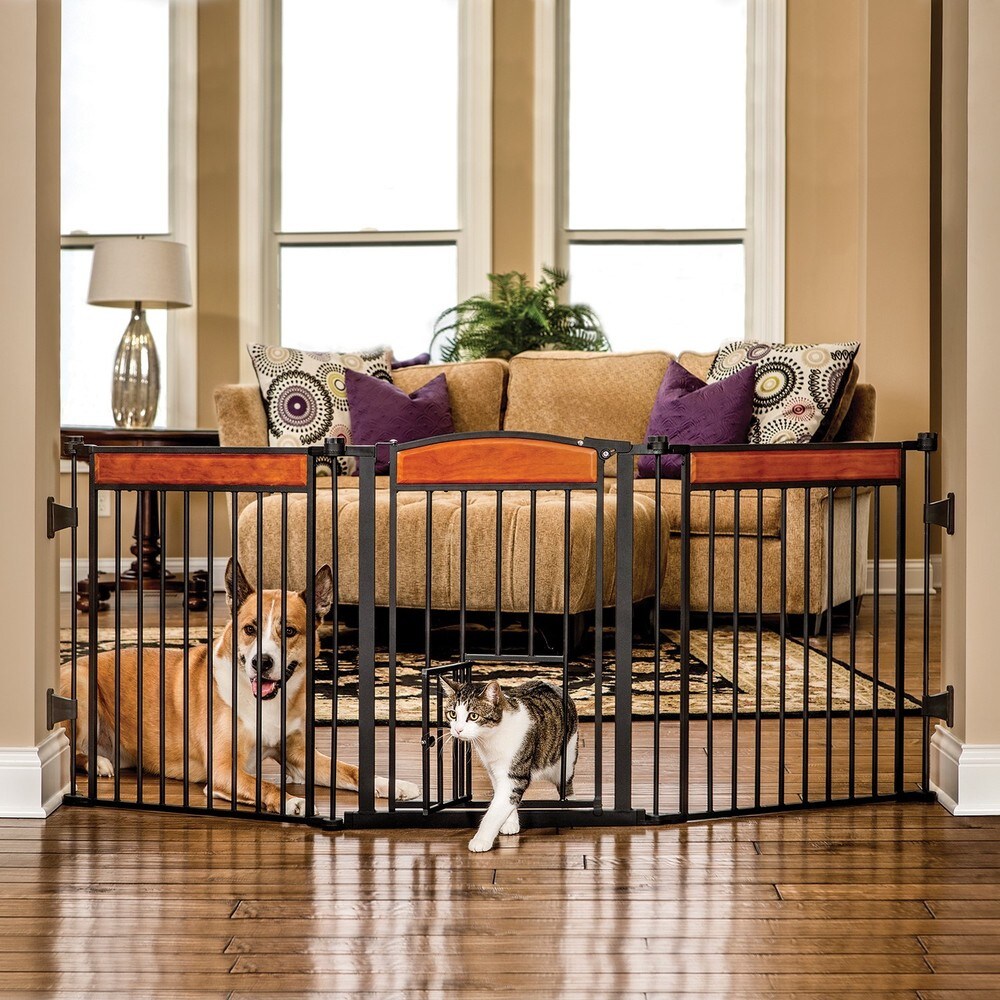 top paw adjustable freestanding pet gate