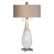 preview thumbnail 1 of 1, Uttermost Cardoni White Glass Table Lamp