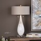 preview thumbnail 2 of 1, Uttermost Cardoni White Glass Table Lamp