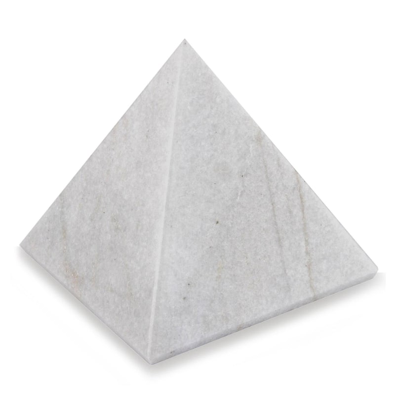 Handmade Light of Peace Onyx Pyramid (Brazil) - White