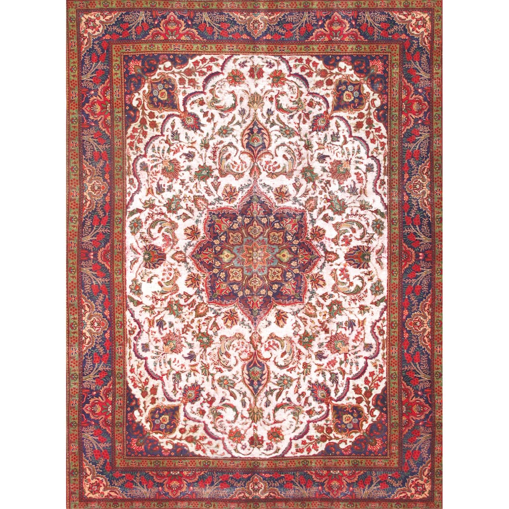 Pasargad Home Vintage Overdyed Collection Hand-knotted Wool Red Area Rug- 9'6 x 12'8 - 10' x 14'