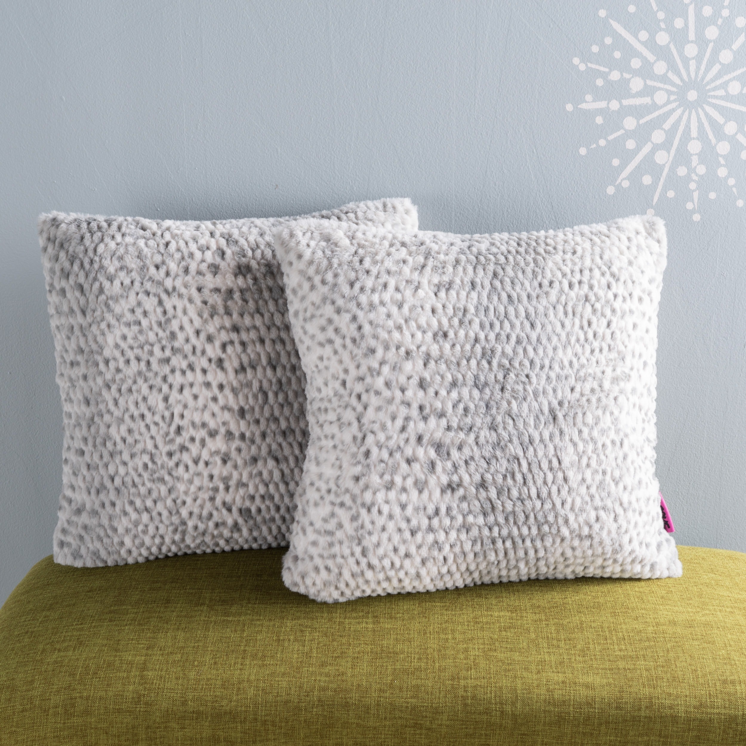 Shop Elise Modern Glam Faux Fur Throw Pillows Set Of 2 By