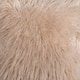 PoloGear Off-white Washable Faux-Fur Llama Square Accent Pillow