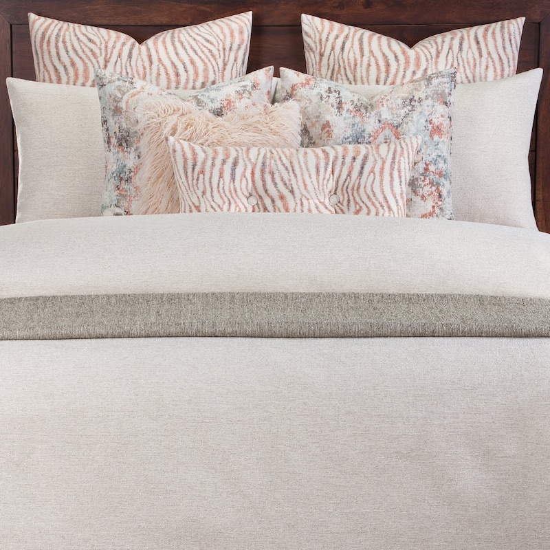 PoloGear Off-white Washable Faux-Fur Llama Square Accent Pillow