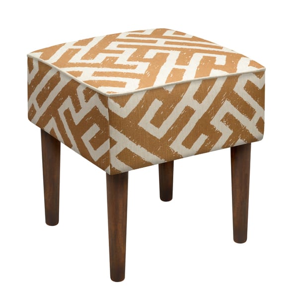 slide 2 of 2, Lattice Foam, Wood, Linen Upholstered Modern-style Stool