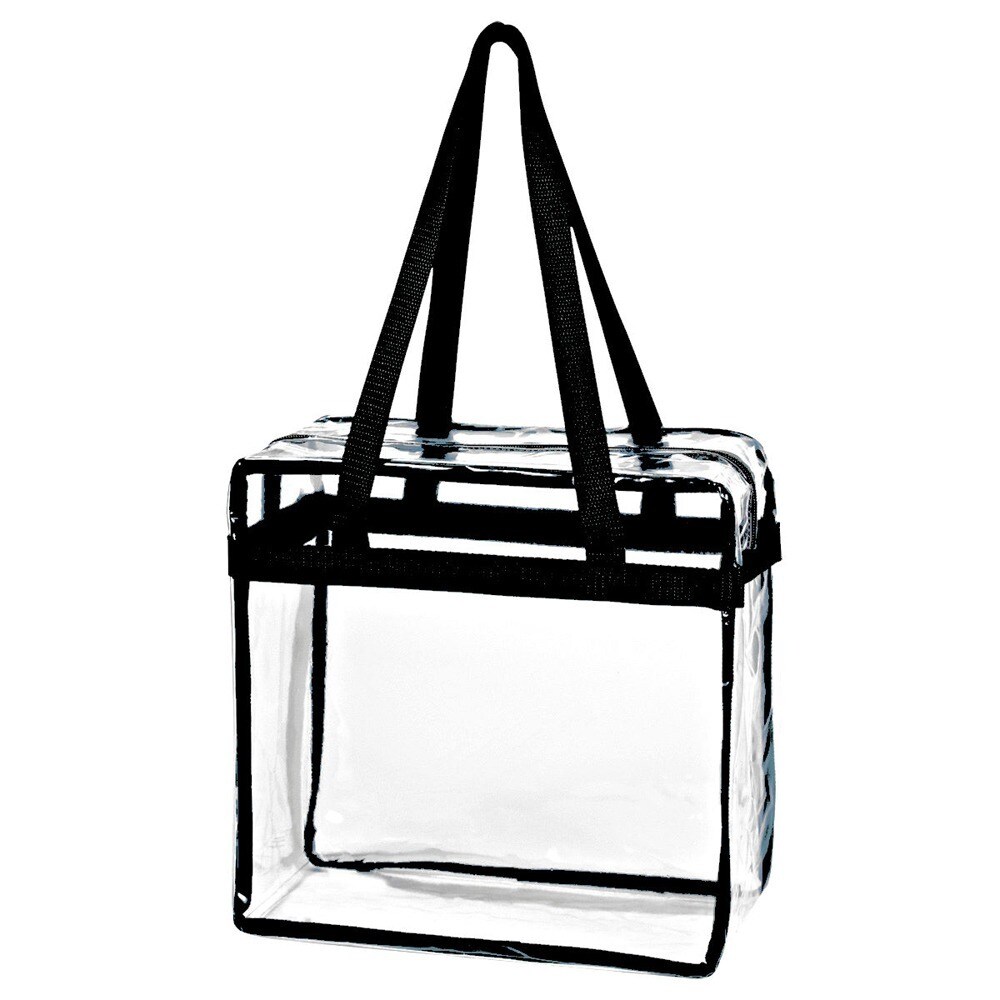 clear plastic tote bags with zipper