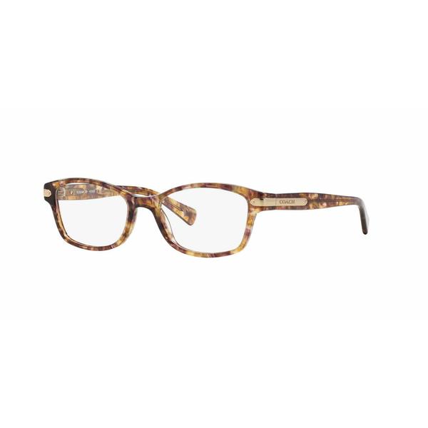 Coach Womens Hc6065 5287 Light Brown Plastic Rectangle Eyeglasses Free Shipping Today