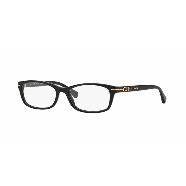 Coach Womens HC6054F ELISE (F) 5002 Black Plastic Rectangle Eyeglasses ...