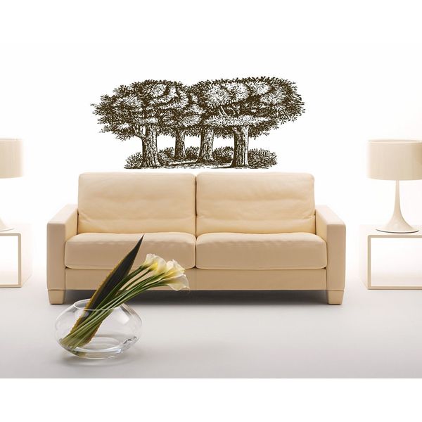 Shop Pine Trees Wall Decal Forest Landscape Nature Vinyl ...