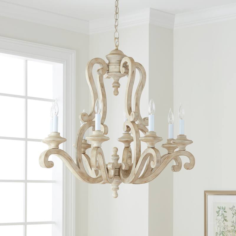 Kichler Lighting Hayman Bay Collection 8-light Distressed Antique White Chandelier